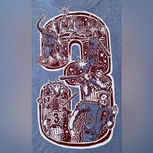 Paul Carpenter Art Bruce Harper Philadelphia Phillies T-Shirt - Unisex Medium